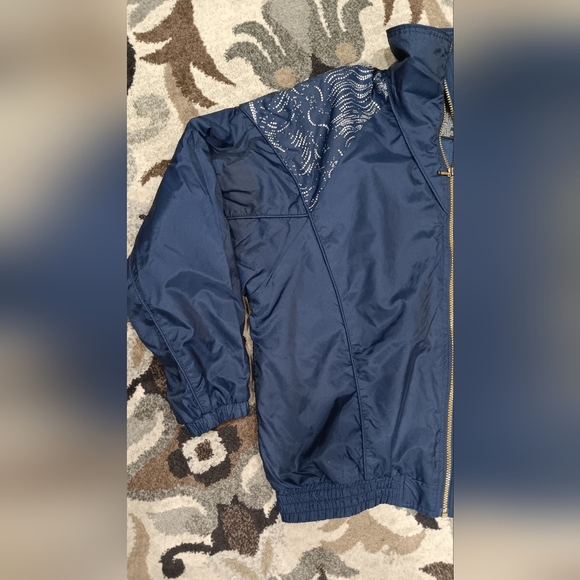 VTG 80s BOLO Spirit Women's Sz 1X Navy Windbreaker Track Jacket Pants Suit Set - Picture 11 of 13